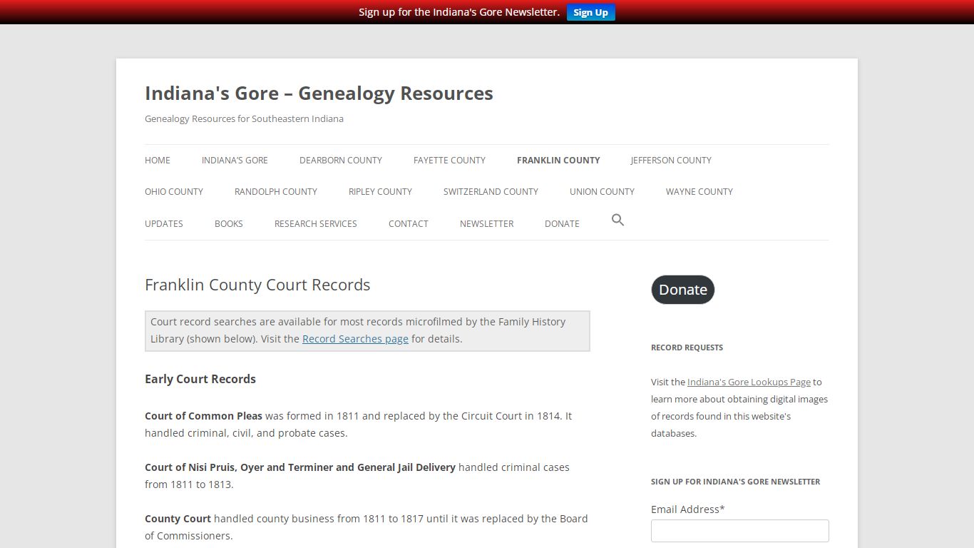 Franklin County Court Records | Indiana's Gore - Genealogy ...