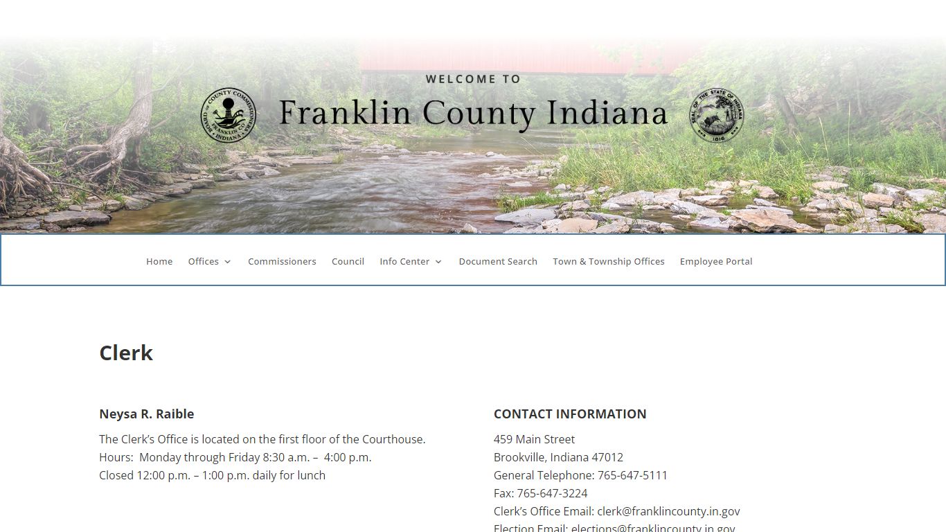 Clerk | Franklin County Government - Indiana